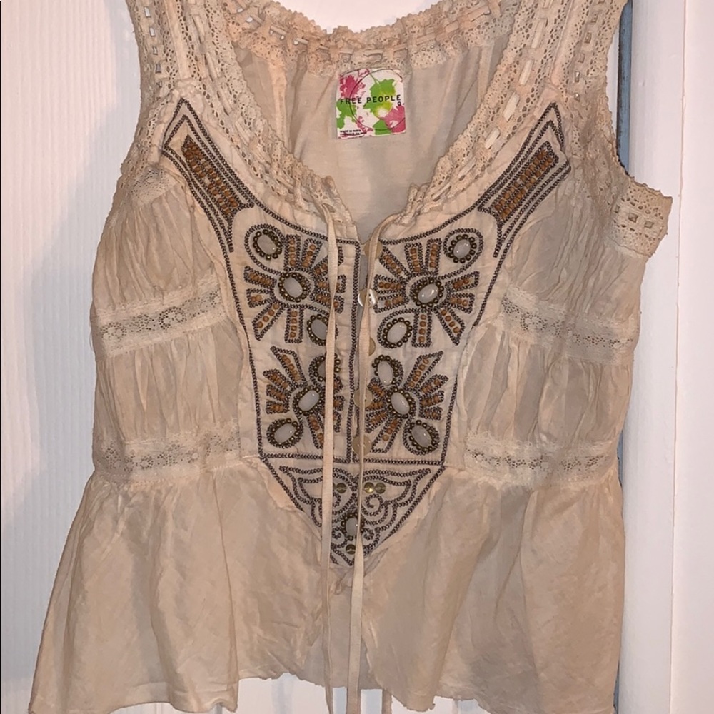 Beaded and Embroidered Mini Top